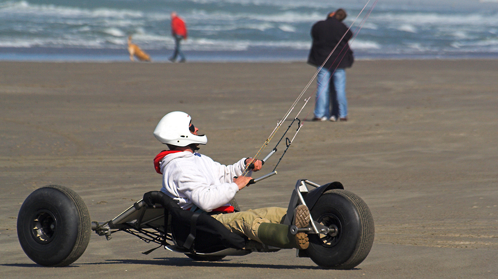 Best adrenaline days out: kite buggy on the beach 